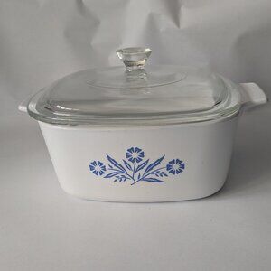 Vintage Blue Cornflower Design  Corningware Set - 3 pieces